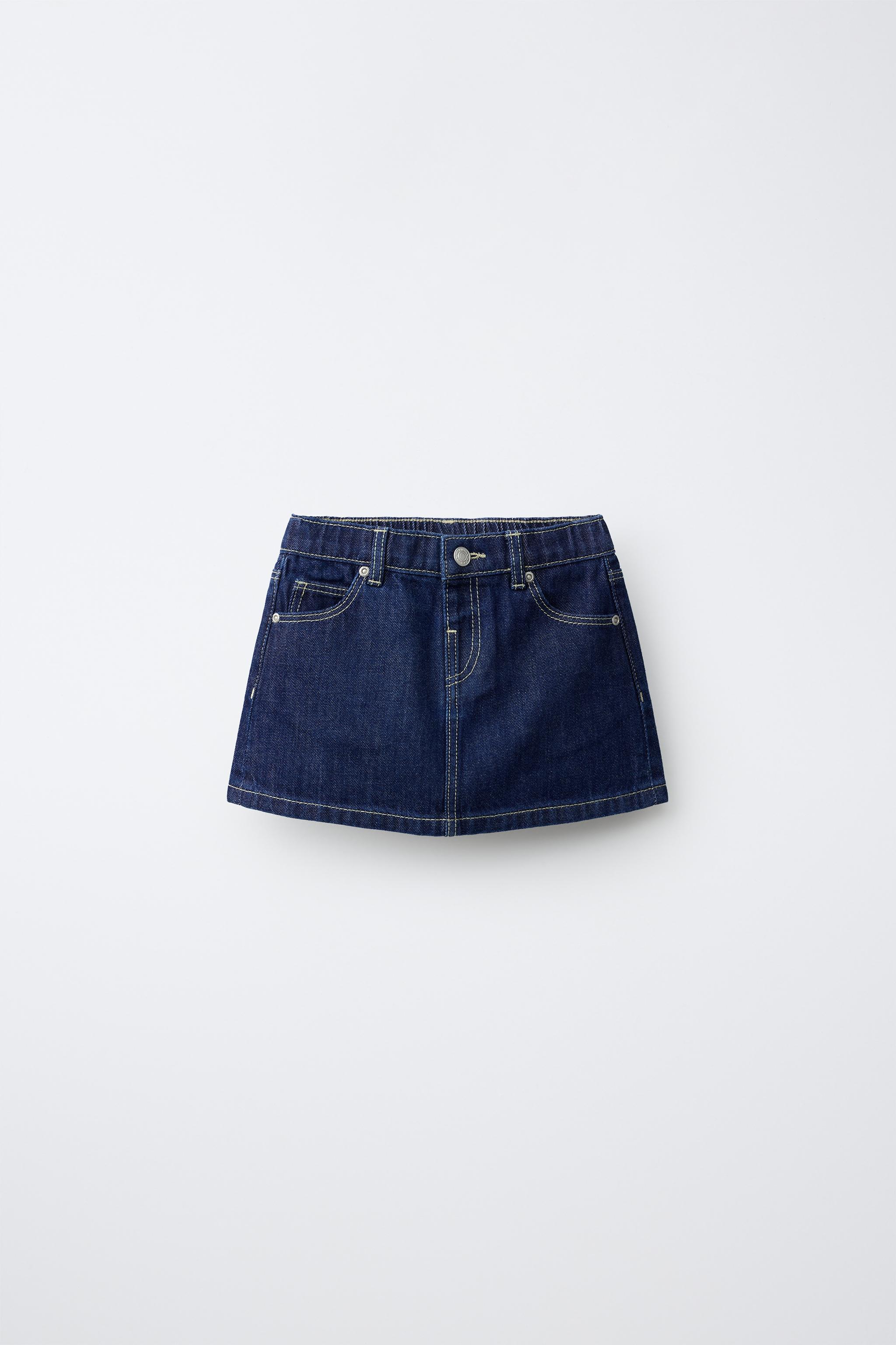 JUPE EN JEAN BRODÉE FRUIT OF THE LOOM™